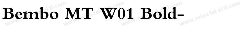 Bembo MT W01 Bold字体转换